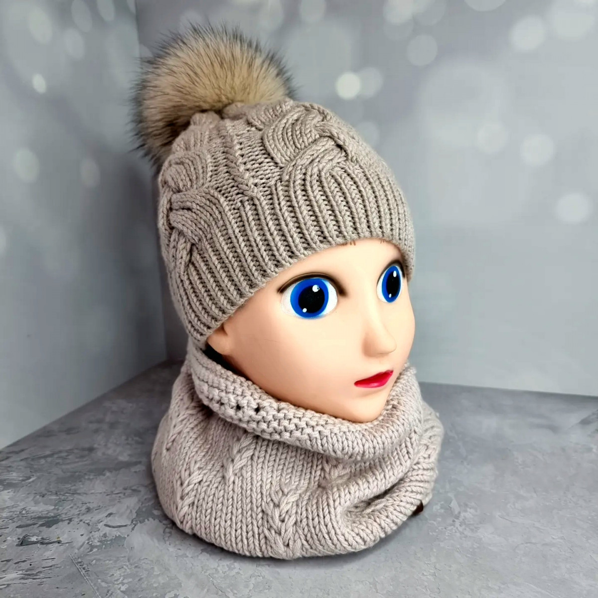 Детская зимняя шапка "КОРОЛЕВСКАЯ КОСА"